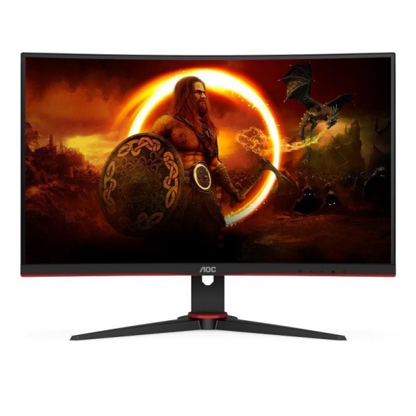 Monitor Gaming Curvo AOC C27G2ZE/BK 27"/ Full HD/ 1ms/ 240Hz/ VA/ Negro y Rojo