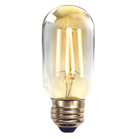 Bombilla led silver electronic filamento edison tubo 2w - 20w - e27 - 2.200k - 320º - 220 lm - luz extra calida - a++