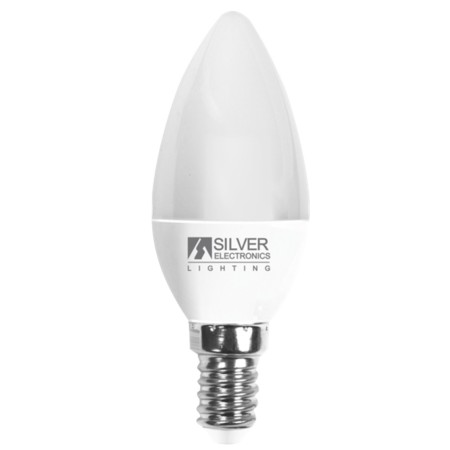Bombilla led decorativa silver electronic vela 7w - 70w - e14 - 5000k - 620 lm - luz fria - a+