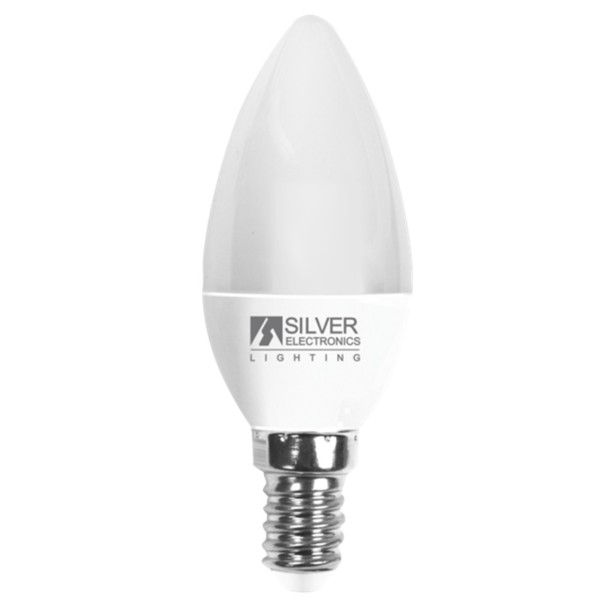 Bombilla led decorativa silver electronic vela 7w - 70w - e14 - 5000k - 620 lm - luz fria - a+