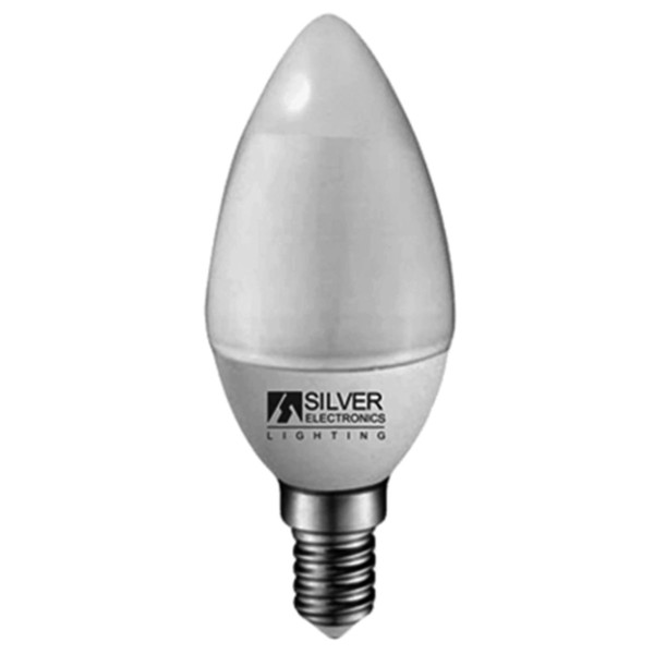 Bombilla led eco silver electronics vela 5w - 35w - e14 - 4000k - 399 lm - 160º - luz natural neutra - a+