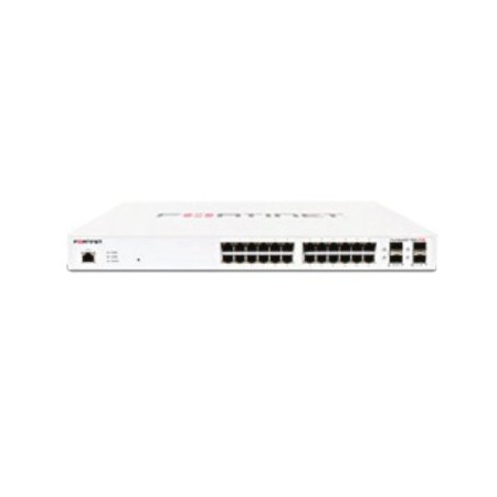 SWITCH GESTIONABLE FORTINET FS-124E-POE L2+ 24xGE RJ45 12xPOE MAX 185W 4xGE SFP 256 MB DDR3 MONTAJE