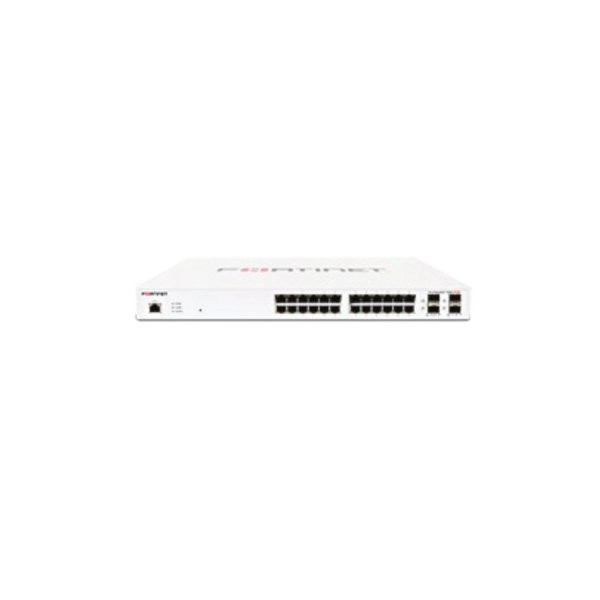 SWITCH GESTIONABLE FORTINET FS-124E-POE L2+ 24xGE RJ45 12xPOE MAX 185W 4xGE SFP 256 MB DDR3 MONTAJE