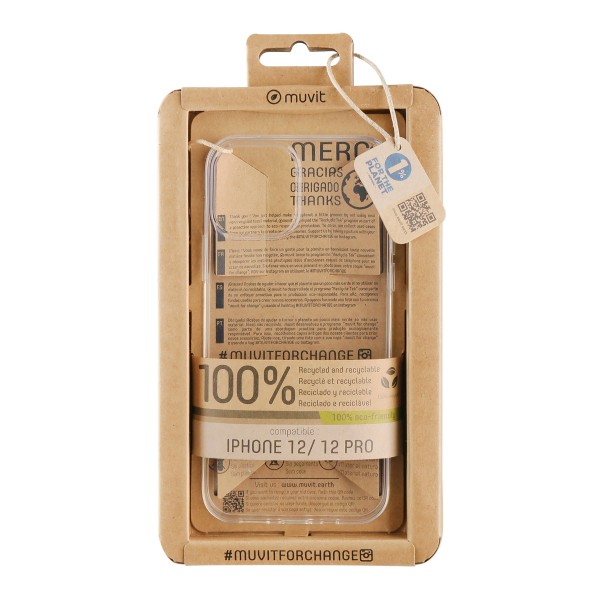 Funda muvit recycletek para apple iphone 12 - 12 pro transparente
