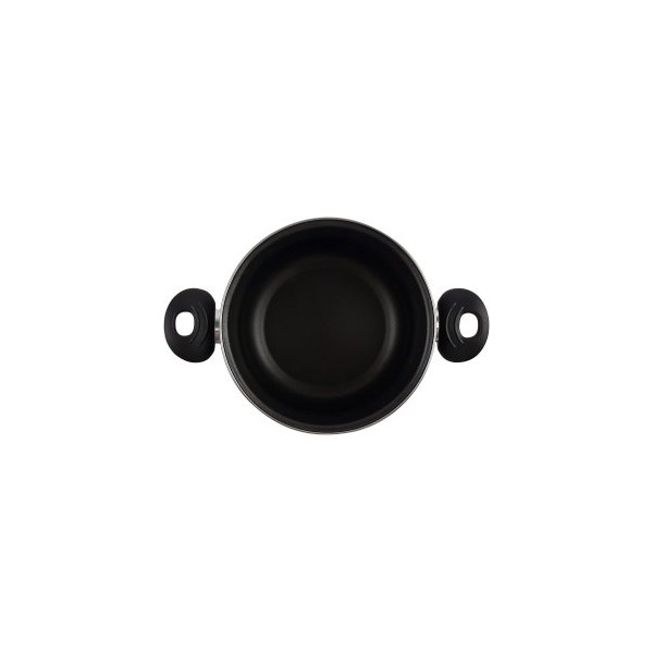 OLLA CON TAPA CRISTAL MAGEFESA K2 ROJO 16 ACERO ANTIADHERENTE ACERO INOXIDABLE TODO TIPO