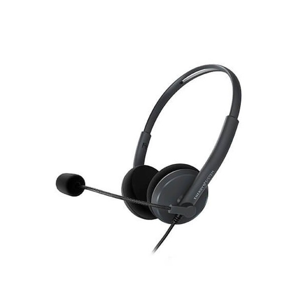 Auriculares micro energy sistem office 2 anthracite supraural - 30mm - cable 150cm - jack 3.5mm - antipop - 20hz