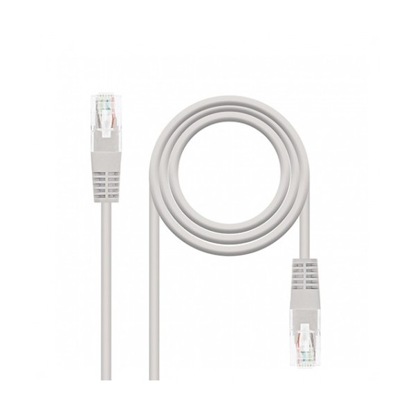 Cable red nanocable latiguillo rj45 utp cat6 2m gris