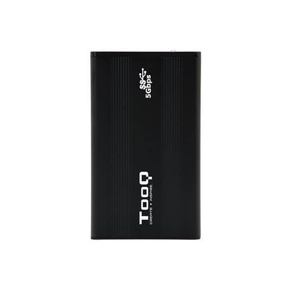 Caja externa tooq tqe - 2524b 2.5 pulgadas 9.5mm sata usb 3.0 negro