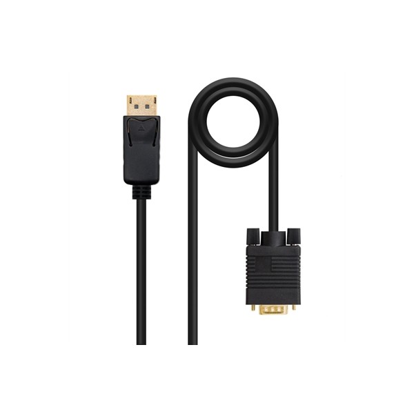Cable conversor displayport a vga nanocable 1m - macho - macho - negro
