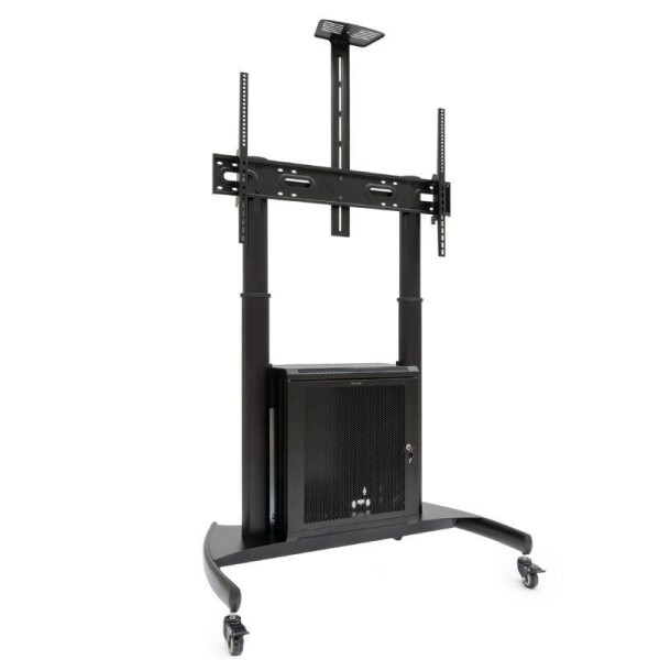 Soporte de Suelo Inclinable con Ruedas TooQ Narnia FS20500M-B para TV de 60-100″/ hasta 100kg