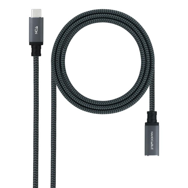 Cable prolongador nanocable usb 3.2 gen2x2 20gb 100w c - m - h 1.5m alargador usb - c algodon