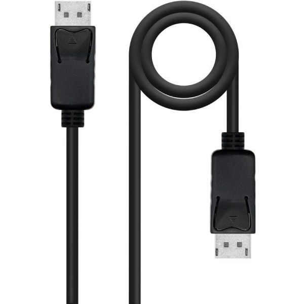 Cable DisplayPort 1.4 8K Nanocable 10.15.2803/ DisplayPort Macho - DisplayPort Macho/ 3m/ Certificado/ Negro