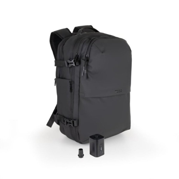 Mochila tooq tqbp - v101 - bk para portatil 17 pulgadas negra + comprension vacio y bomba aire 30 - 55l