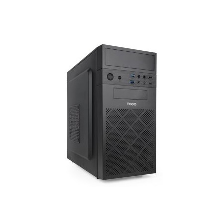 CAJA MICROATX TOOQ TQC-4701-SP ISOBOX GPU MAX 250mm 3x2.5 2x3.5 USB-C F.A ATX 500W COLOR NEGRO