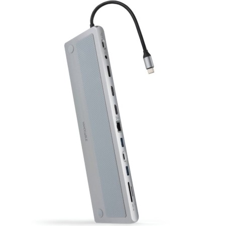 Docking Tipo-C Nanocable 10.16.1012/ 3xUSB/ 1xUSB Tipo-C/ 2xHDMI 4K/ 1xDisplayPort/ 1xRJ45/ 1xLector tarjetas/ 1xJack 3.5/ 1xUSB