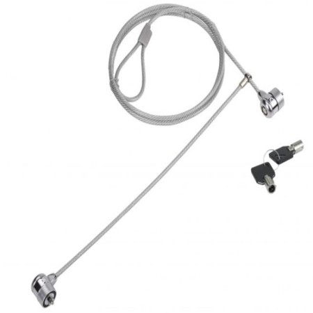 Cable seguridad para portatiles 1.5m conceptronic doble cabezal  llave
