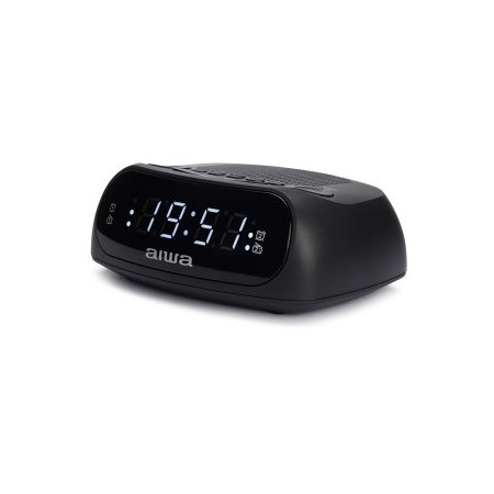 RADIO DESPERTADOR AIWA CR-09J AM/FM DOBLE ALARMA BATERIA DE RESPALDO NEGRO