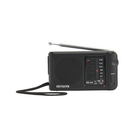 RADIO ANALOGICA PORTATIL AIWA RS-44 AM/FM ALTAVOZ INTEGRADO JACK 3.5MM NEGRO VINTAGE