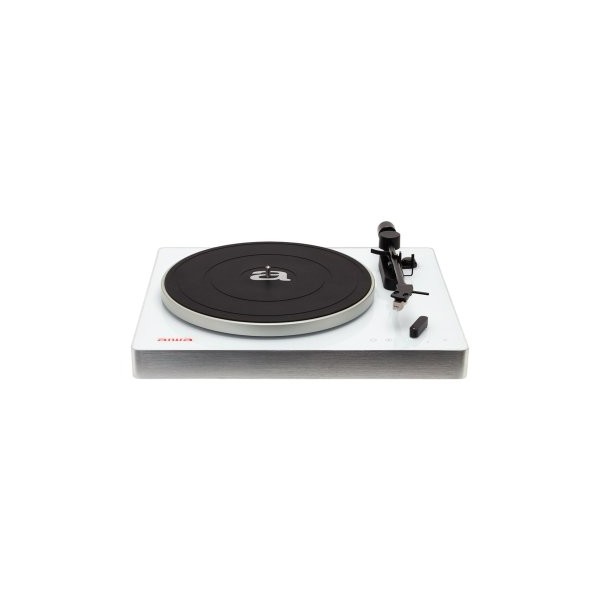 TOCADISCOS BLUETOOTH AIWA APX-680BT WHITE ALTA PRECISION BT 5.0 PLATO DE METAL 27.5cm TRES VELOCIDAD