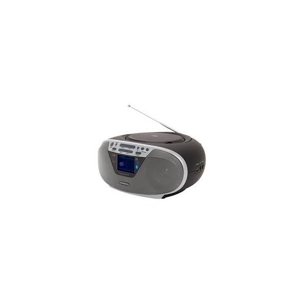 RADIO CD BLUETOOTH PORTABLE AIWA BOOMBOX BBTU-500DAB/BK NEGRO 6W RMS BT MP3 USB Y JACK 3.5mm