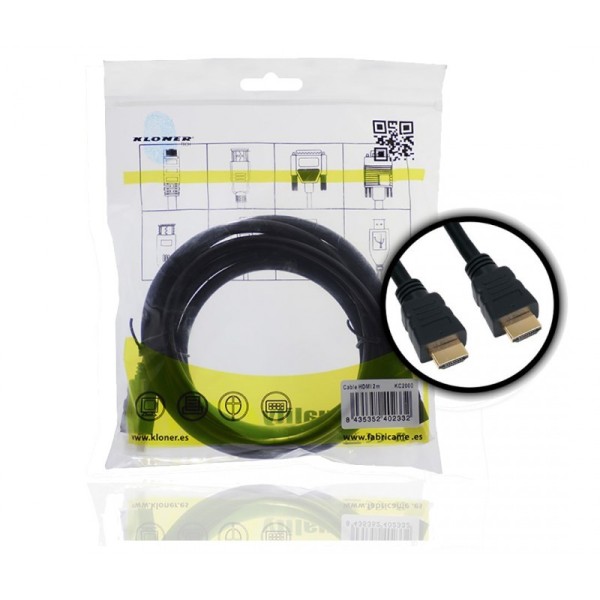 CABLE HDMI-M A HDMI-M 2M KL-TECH V1.4 BULK