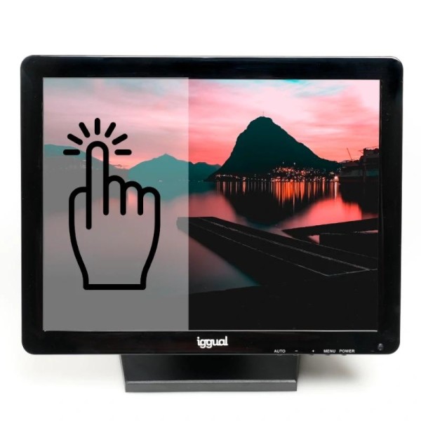 iggual Monitor táctil resistivo 15″ USB VGA HDMI