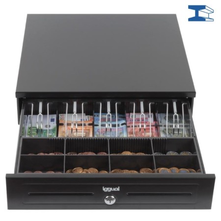 iggual Cajón portamonedas IRON-HD 41cm 5+8 negro