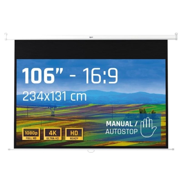 iggual Pantalla manual 16:9 106″ 234x131 cm