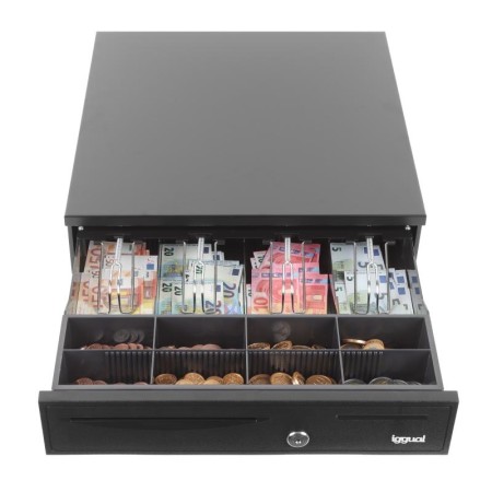 iggual Cajón portamonedas IRON-20 42cm 4+8 negro