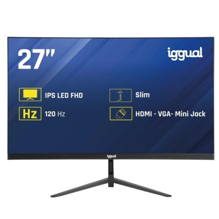 iggual Monitor 27″ IPS 1ms FHD 120Hz VGA HDMI Slim