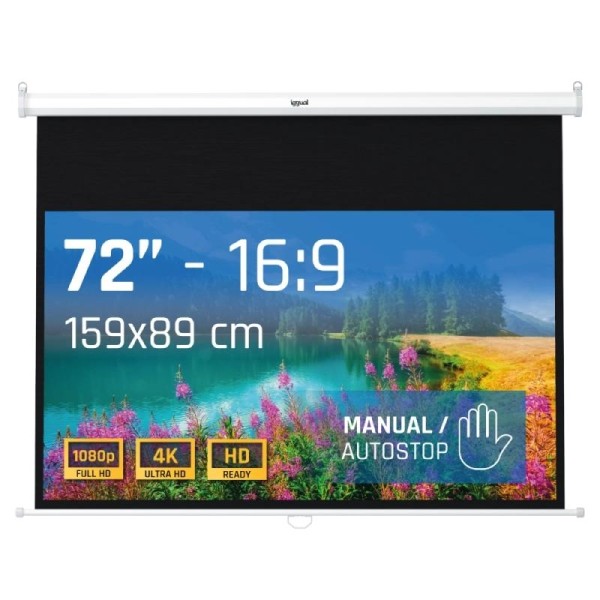 iggual Pantalla manual 16:9 72″ 159x89 cm
