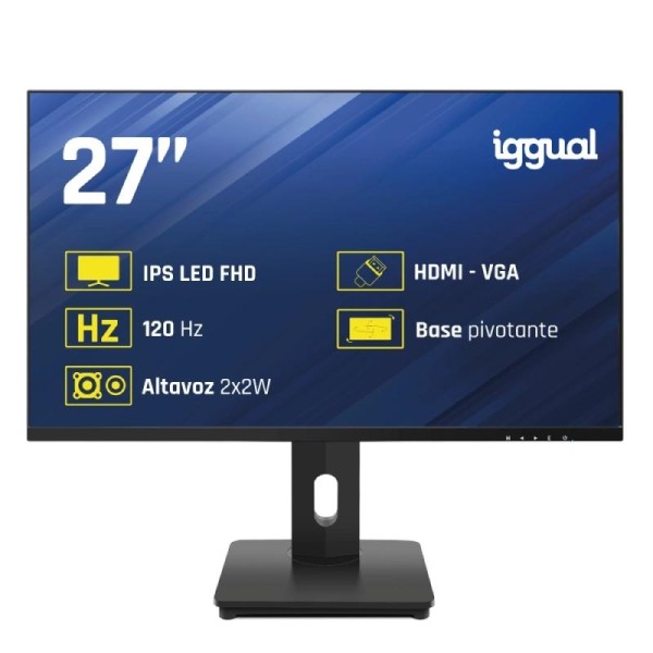 iggual Monitor 27″ VGA HDMI 120Hz pivotante AA MM