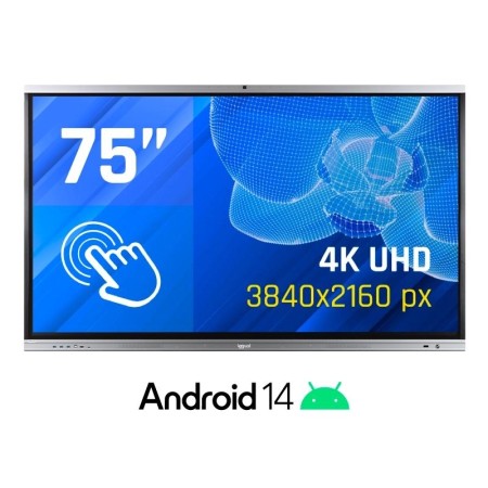 iggual Pantalla interactiva 4K ORCHID 75″ Webcam