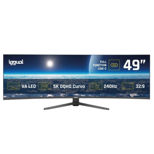 iggual Monitor 49″ 5K DQHD 1ms 240Hz MM AA Curvo