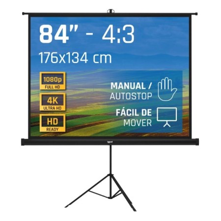 iggual Pantalla 84″ 176x134 cm 4:3 trípode+bolsa