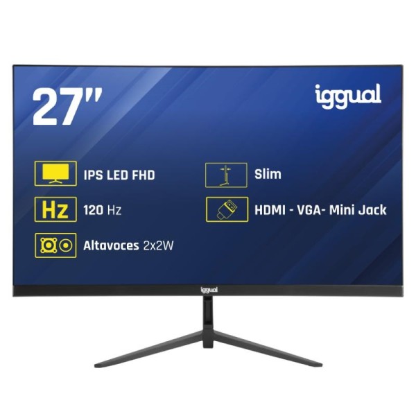 iggual Monitor 27″ IPS 1ms FHD 120Hz VGA HDMI MM