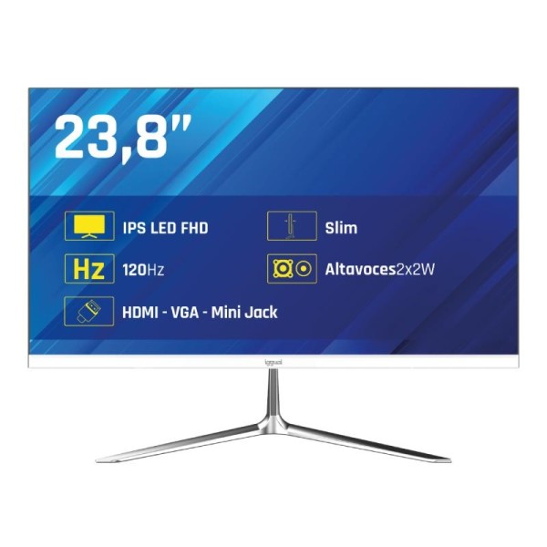 iggual Monitor 24″ IPS 1ms FHD 120Hz MM blanco