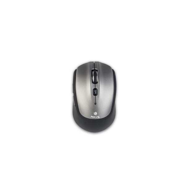 MOUSE NGS WIRELESS Y BLUETOOTH FRIZZ 1000/1600 DPI CON 5 BOTONES COLOR PLATA/NEGRO*