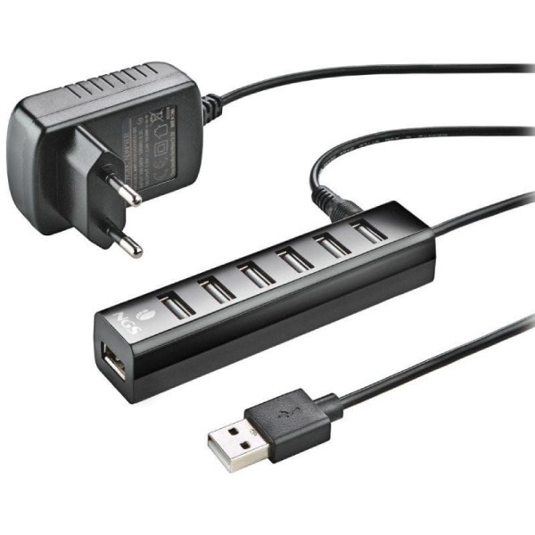 Hub USB 2.0 con Alimentación Externa NGS IHUB7 Tiny/ 7xUSB