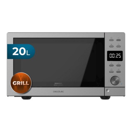 Microondas cecotec grandheat 2010 flatbed steel 700w grill 900w 20l