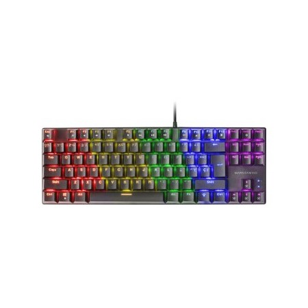 TECLADO MECANICO COMPACKTO TKL MARS GAMING MK80 ITALIANO BLACK ILUMINACION 12EFECTO SWITCH ROJO RGB