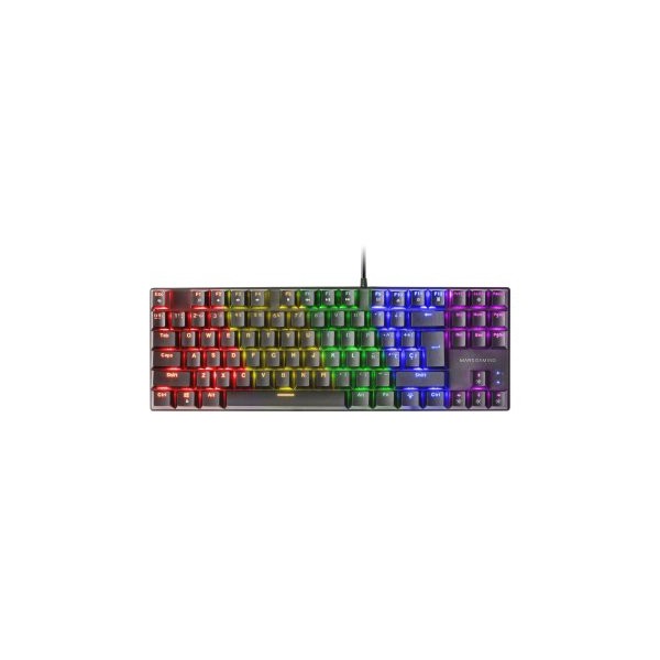 TECLADO MECANICO COMPACKTO TKL MARS GAMING MK80 ITALIANO BLACK ILUMINACION 12EFECTO SWITCH ROJO RGB