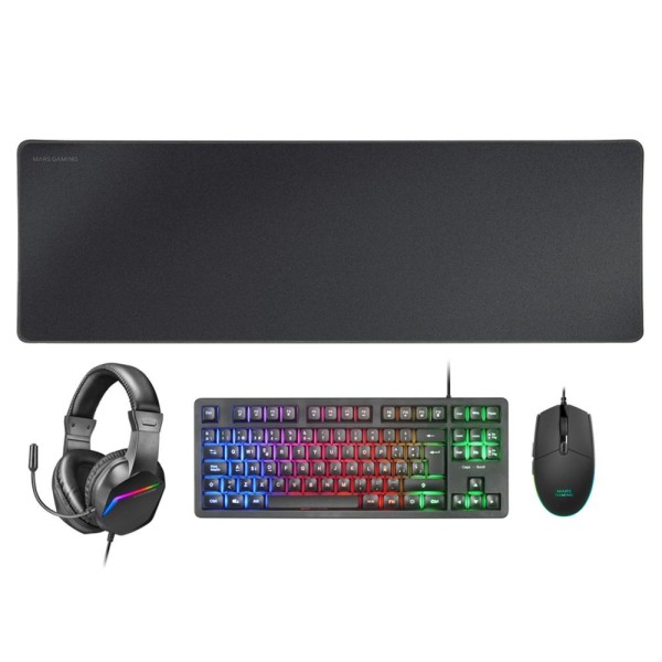 Kit mars gaming mcprgb3fr 4 en 1 negro frances