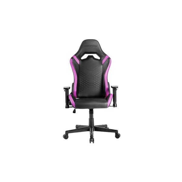 SILLA GAMER MARS GAMING MGCPROBP NEGRA CON DETALLE VIOLETAS BRAZOS REGULABLES EN ALTURA RECLINABLE 1