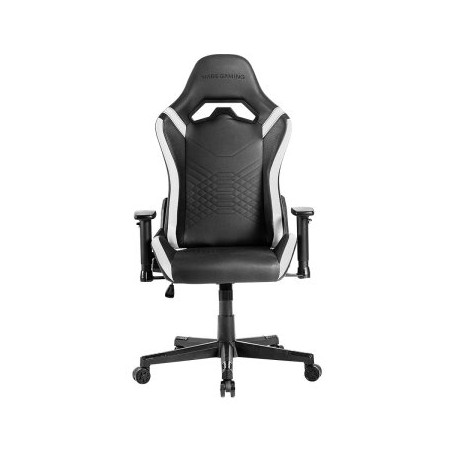 SILLA GAMER MARS GAMING MGCPROBW NEGRA CON DETALLE BLANCOS BRAZOS REGULABLES EN ALTURA RECLINABLE 13