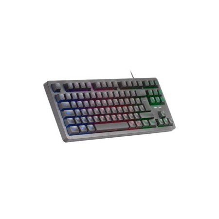 TECLADO H-MECH GAMING MARS GAMING MK023 FRANCES COLOR NEGRO TAMAÑO COMPACTO TKL ILUMINACION RGB
