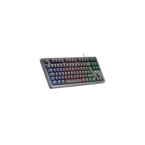 TECLADO H-MECH GAMING MARS GAMING MK023 FRANCES COLOR NEGRO TAMAÑO COMPACTO TKL ILUMINACION RGB
