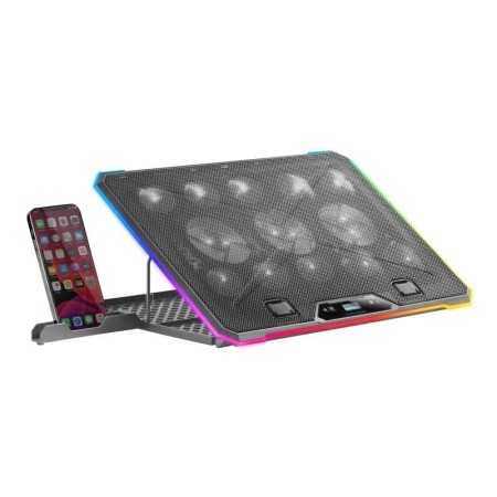 Soporte Refrigerante Mars Gaming MNBC13 para Portátiles hasta 17″/ Iluminación LED