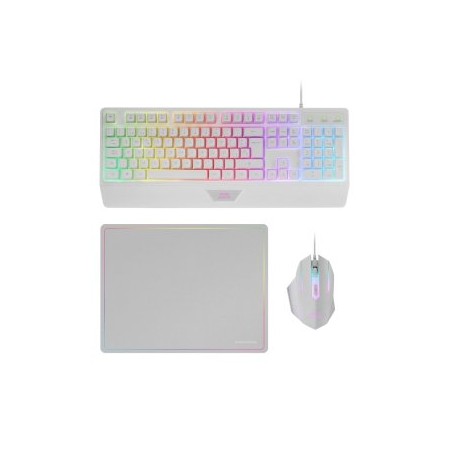 TECLADO MOUSE Y ALFOMBRILLA MARS GAMING MCP124WFR FRANCES RGB H-MECH, MOUSE HUANO RGB 3200dpi,