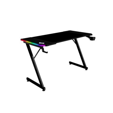 MESA MARS GAMING MGDX120RGB CHASIS ACERO 120x60x75 FIBRA DE CARBONO RGB MANDO GESTION CABLES NEGRO